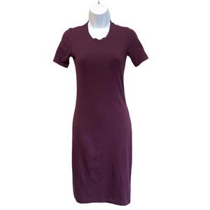 Aritzia Wilfred Free Purple Side Slit Midi Dress